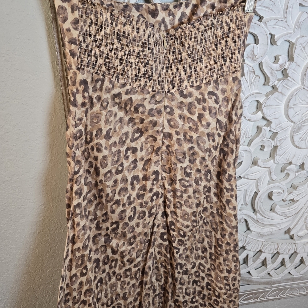Zimmermann Women's Melody Strapless Maxi Dress in Leopard Size 1 - Picture 11 of 12